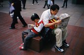 Touristes sur Nanjing West Road